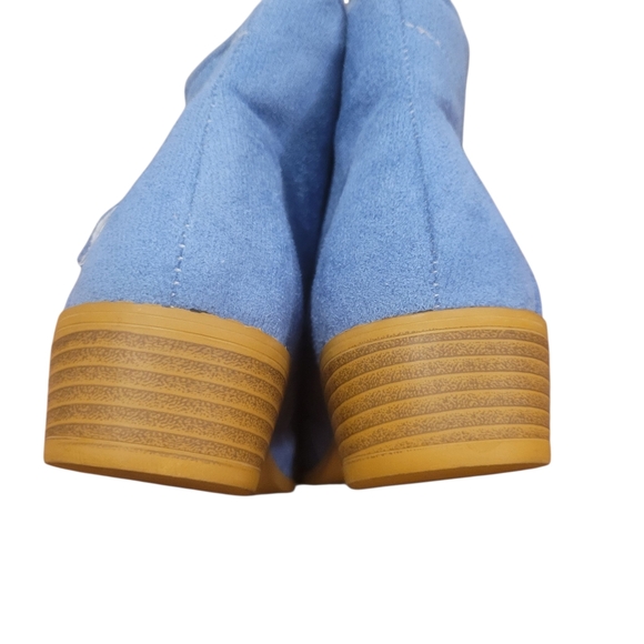 Womens Short Boots Chunky Block Heel SZ 8 - Picture 7 of 7